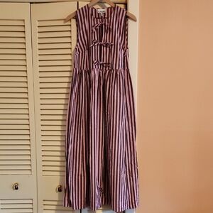 Ganni Tie Front Dress Size 34
